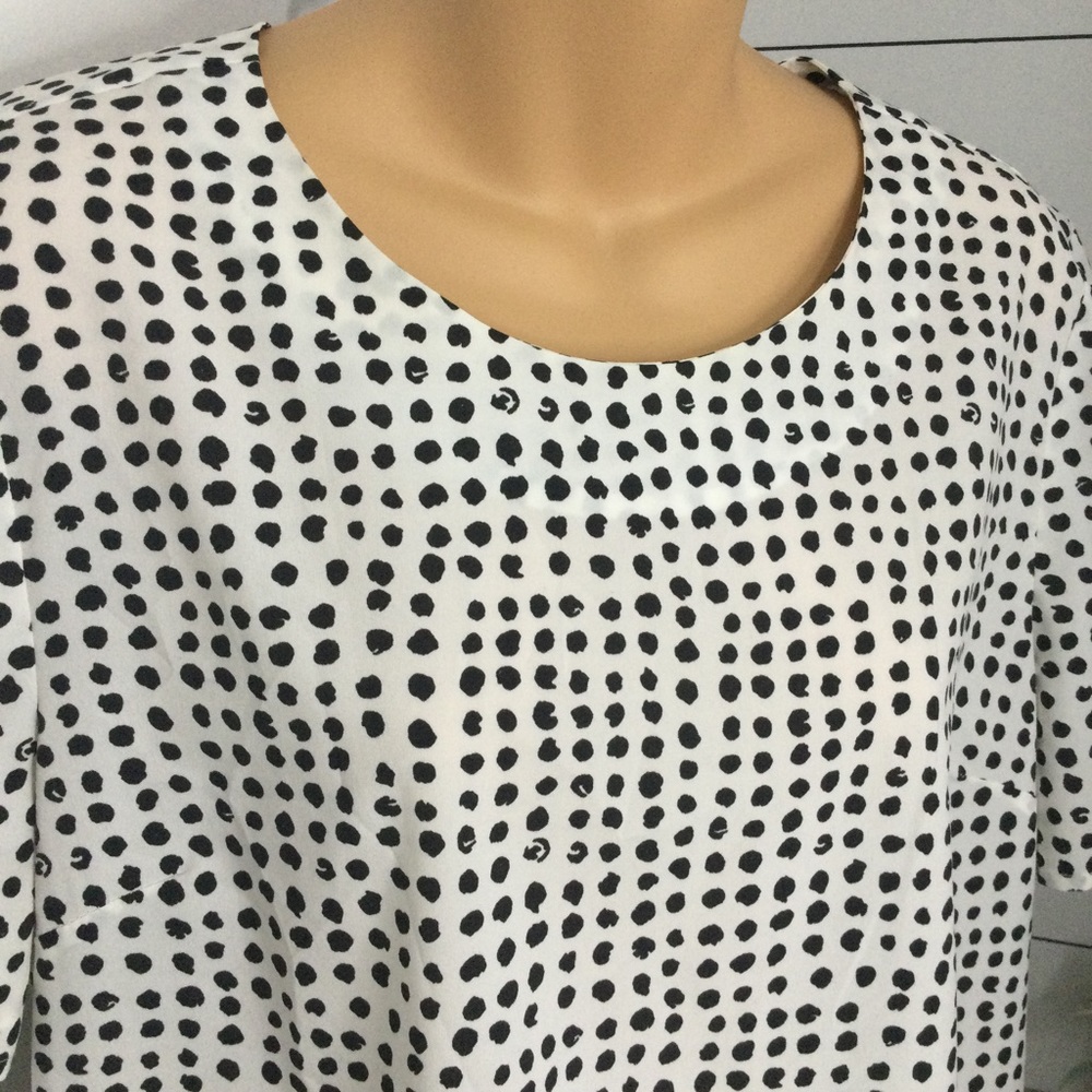 Daniel‎ Rainn blouse womens Large polka dot print - Picture 2 of 4